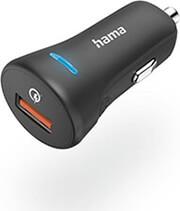 201633 QUALCOMM QUICK CHARGE 3.0 FAST CHARGER FOR CAR, USB-A, 19.5 W, BLACK HAMA από το e-SHOP