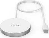 201672 MAGCHARGE FC15 WIRELESS CHARGER, 15 W, WIRELESS FOR APPLE IPHONE, WHITE HAMA