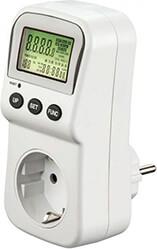 223561 ENERGY COST METER WITH LCD DISPLAY, DIGITAL ELECTRICITY METER FOR SOCKETS HAMA