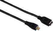 54557 MICRO USB 2.0 EXTENSION CABLE GOLD-PLATED SHIELDED 0.75M BLACK HAMA από το e-SHOP