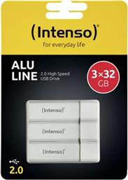 ALU LINE 3X32GB USB 2.0 SILVER USB STICKS INTENSO