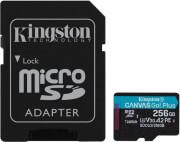 SDCG3/256GB CANVAS GO PLUS 256GB MICRO SDXC CLASS 10 UHS-I U3 V30 A2 + SD ADAPTER KINGSTON