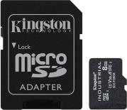 SDCIT2/8GB 8GB INDUSTRIAL MICRO SDHC UHS-I CLASS 10 U3 V30 A1 WITH SD ADAPTER KINGSTON