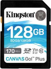 SDG3/128GB CANVAS GO PLUS 128GB SDXC 170R CLASS 10 UHS-I U3 V31 KINGSTON από το e-SHOP