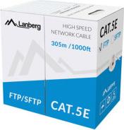LAN CABLE CAT.5E 305M SOLID CU CPR + FLUKE PASSED GREY LANBERG