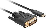 USB-CM->DVI-D24+1M CABLE 1.8M BLACK LANBERG από το e-SHOP