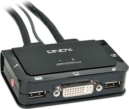 SWITCH KVM DVI 2 PORT COMPACT USB 2 AUDIO USB 2 AUDIO LINDY