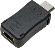 AU0010 USB 2.0 ADAPTER MINI USB FEMALE TO MICRO USB MALE BLACK LOGILINK
