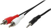 CA1043 AUDIO CABLE 1X 3.5MM MALE TO 2X CINCH MALE 5M LOGILINK