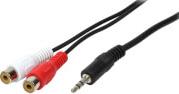 CA1047 AUDIO CABLE 1X 3.5MM MALE TO 2X CINCH FEMALE 0.2M LOGILINK