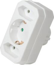 LPS221 POWER SOCKET ADAPTER WITH 2 EURO + SCHUKO SOCKET WHITE LOGILINK