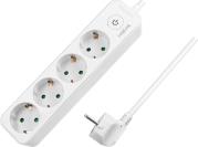 LPS245 SOCKET OUTLET 4-WAY WITH SWITCH 1.5M WHITE LOGILINK από το e-SHOP