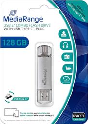 128GB USB 3.1 STICK ΜΕ ΣΥΝΔΕΣΗ USB-A USB-C ΑΣΗΜΙ MEDIARANGE από το PUBLIC