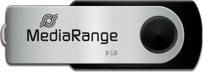 MR908 8GB USB 2.0 ΑΣΗΜΙ/ΜΑΥΡΟ MEDIARANGE