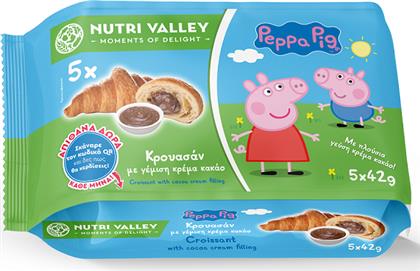 ΚΡΟΥΑΣΑΝ ΚΡΕΜΑ ΚΑΚΑΟ PEPPA PIG (5X42G) NUTRI VALLEY από το e-FRESH