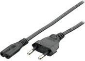 EURO POWER CABLE 2-PIN BLACK 1.8M OEM