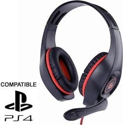 GEMBIRD GAMING HEADSET WITH VOLUME CONTROL PC/PS4 RED-BLACK OEM