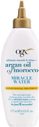 ULTIMATE SMOOTH & SHINE ARGAN OIL OF MOROCCO MIRACLE WATER CONDITIONING TREATMENT ΜΕΤΑΞΕΝΙΑ & ΕΝΥΔΑΤΩΜΕΝΑ ΜΑΛΛΙΑ ΣΕ ΜΟΛΙΣ 8 ΔΕΥΤΕΡΟΛΕΠΤΑ 177ML OGX