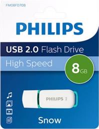 SNOW 8GB USB 2.0 STICK ΛΕΥΚΟ PHILIPS από το PUBLIC