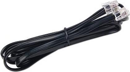 PHONE CABLE 6′ RJ-11 4-WIRE (BLACK)