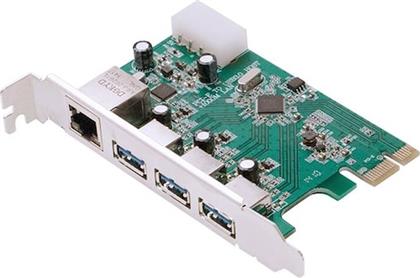 ΚΑΡΤΑ ΕΠΕΚΤΑΣΗΣ PCI-E ΣΕ USB 3.0 ΚΑΙ 1X LAN, VL805+RTL8153 POWERTECH