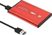 EXTERNAL HARD DRIVE CASE HDD/SSD 2.5'' SATA3 USB 3.0 RED QOLTEC