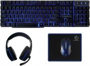 WIRED GAMING SET KEYBOARD + HEADPHONES + MOUSE + MOUSE PAD SHERMAN REBELTEC