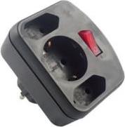SAFETY CONTACT EURO ADAPTER BLACK ΜΕ ΔΙΑΚΟΠΤΗ REV από το e-SHOP
