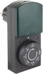 TIMER WITH DIMMER AND COUNTDOWN FUNCTION IP44 BLACK/GREEN REV