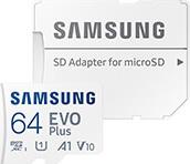 EVO PLUS 64GB MICRO SDXC UHS-I U1 V10 A1 + ADAPTER MB-MC64SA/EU SAMSUNG