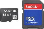 32GB MICRO SD HIGH CAPACITY WITH SD ADAPTER CLASS 4 SDSDQM-032G-B35A SANDISK