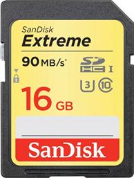 EXTREME SD 16GB CLASS 10 ΚΑΡΤΑ ΜΝΗΜΗΣ SANDISK