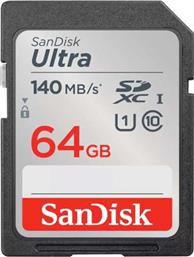 ULTRA SD 64GB 140MB/SEC ΚΑΡΤΑ MΝΗΜΗΣ SANDISK