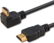 CL-109 HDMI (M) V2.0 CABLE COPPER, ANGLED 3M BLACK SAVIO