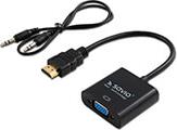 CL-23/B HDMI (M) - VGA (F) ADAPTER WITH AUDIO 3.5MM AUDIO CABLE INCLUDED SAVIO από το e-SHOP