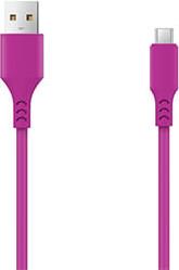 CABLE USB- MICROUSB 1,0 M 2A MAGENTA SETTY