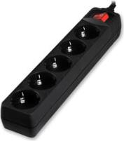 PSB501 POWER STRIP WITH 5 SOCKETS ON/OFF SWITCH 1.5M BLACK SONORA