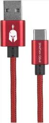 DOUBLE SIDED USB CABLE TYPE-C 2M RED SPARTAN GEAR