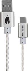 DOUBLE SIDED USB CABLE TYPE-C 2M WHITE SPARTAN GEAR από το e-SHOP