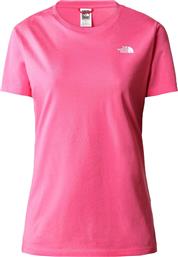 WOMEN'S S/S SIMPLE DOME TEE NF0A4T1AN16-N16 ΡΟΖ THE NORTH FACE