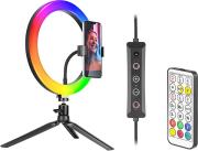 RGB RING LAMP 26CM WITH REMOTE CONTROL AND TRIPOD TRACER από το e-SHOP