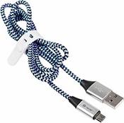 USB 2.0 CABLE AM - MICRO 1M BLACK/BLUE TRACER