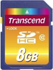 8GB SECURE DIGITAL CARD HIGH CAPACITY CLASS 10 TRANSCEND