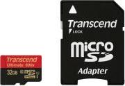 TS32GUSDHC10U1 32GB MICRO SDHC CLASS 10 UHS-I 600X ULTIMATE WITH ADAPTER TRANSCEND από το e-SHOP