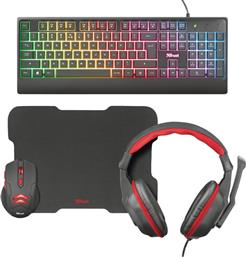 ZIVA 4-IN-1 GAMING BUNDLE WITH MOUSE PAD GAMING ΕΝΣΥΡΜΑΤΟ ΠΟΝΤΙΚΙ TRUST
