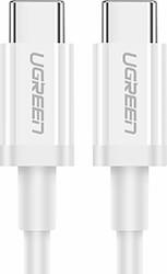 CHARGING CABLE US264 TYPE-C/TYPE-C WHITE 1M 60518 3A UGREEN