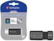 49064 STORE'N'GO PINSTRIPE USB 2.0 BLACK 32GB VERBATIM από το e-SHOP