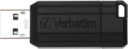 VERBATIM STORE N GO 32GB PINSTRIPE USB 2.0 BLACK