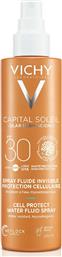 CAPITAL SOLEIL CELL PROTECT WATER FLUID SPRAY SPF30 ΑΝΤΗΛΙΑΚΟ ΓΑΛΑΚΤΩΜΑ ΠΡΟΣΩΠΟΥ ΣΩΜΑΤΟΣ ΥΨΗΛΗΣ ΠΡΟΣΤΑΣΙΑΣ 200ML VICHY