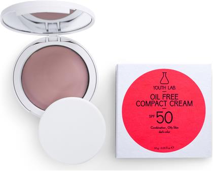 OIL FREE COMPACT SPF50 COMBINATION OILY SKIN ΑΝΤΗΛΙΑΚΗ ΚΡΕΜΑ ΥΨΗΛΗΣ ΠΡΟΣΤΑΣΙΑΣ & ΜΑΤ ΑΠΟΤΕΛΕΣΜΑΤΟΣ DARK COLOR 10GR YOUTH LAB από το PHARM24